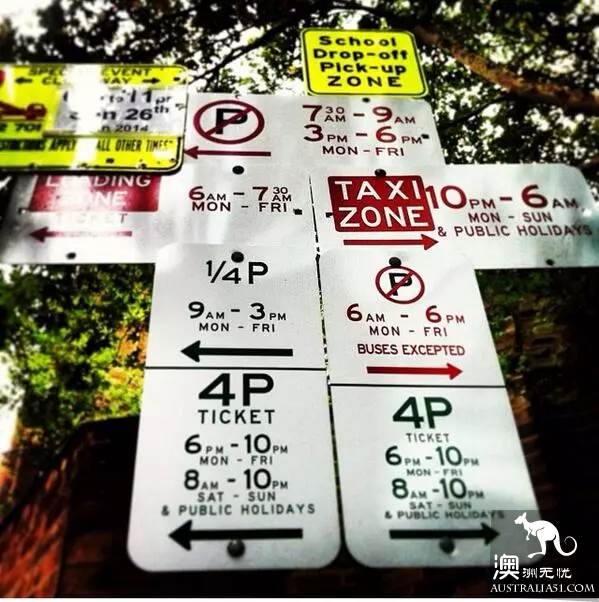 在澳洲,停車是門技術活!一次讀懂常見Parking Sign!
