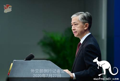中國外交部髮言人汪文斌指責澳洲“罔顧事實”。(中國駐澳洲使館圖片)
