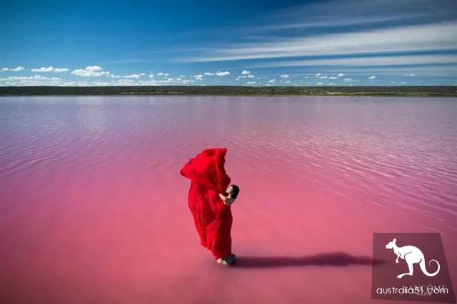 Hutt Lagoon,西澳小粉湖,喂上帝,妳的蘭蔻粉水灑了
