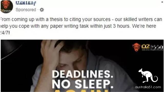 代写广告都怼到RMIT学校邮箱里去了?FB等网站统统沦陷!迪肯自己买了54份代写,结果基本都挂了?