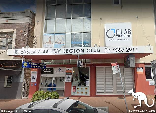 South Eastern Legion Club已出現5例新冠病例。(《每日郵報》圖片)