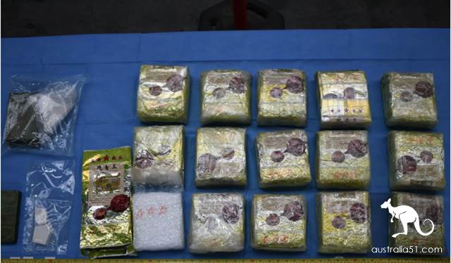 澳洲破获史上最大冰毒案,毒品外包印中文字