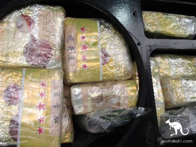 澳洲破获史上最大冰毒案,毒品外包印中文字