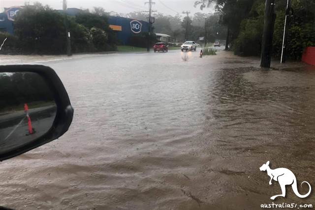科夫斯港的降雨超過200毫米。(澳洲廣播公司圖片)