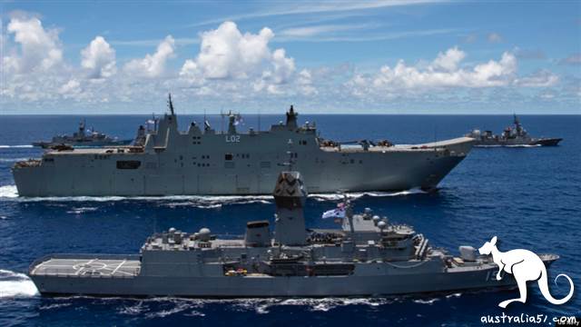 澳大利亞軍艦加入<a rel=