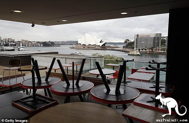 6月12日,<a href='/city/Sydney/' target='_blank'>悉尼</a>MCA咖啡館的空無一人。(Getty圖片)