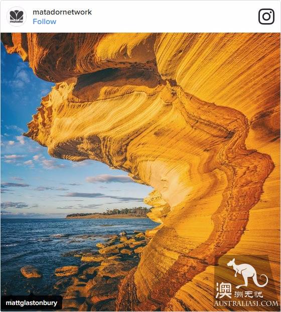 塔州瑪麗亞島(Maria Island)著名的彩色懸崖,猶如大自然的畫作