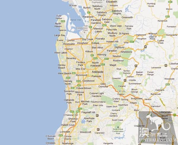 <a href='/city/Adelaide/' target='_blank'>阿德萊德</a>地圖