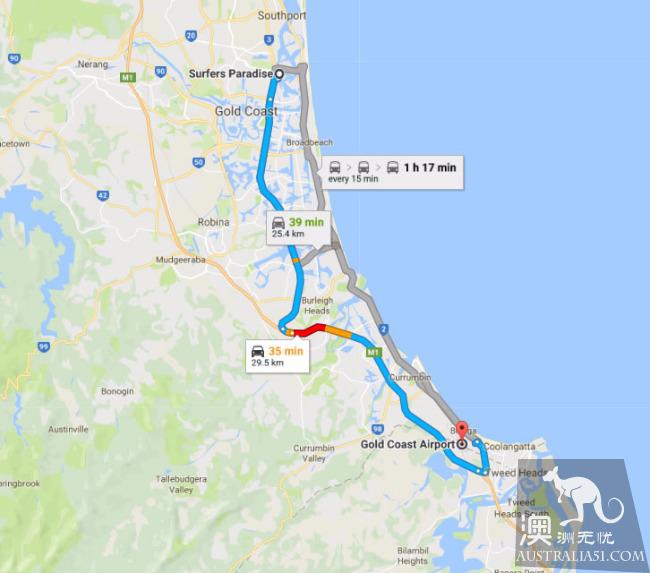黃金海岸有幾個機場?到市區多遠?黃金海岸機場穿梭交通全攻略
