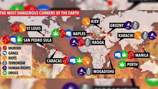 英國太陽報將珀斯評為全球最危險的城市之一
